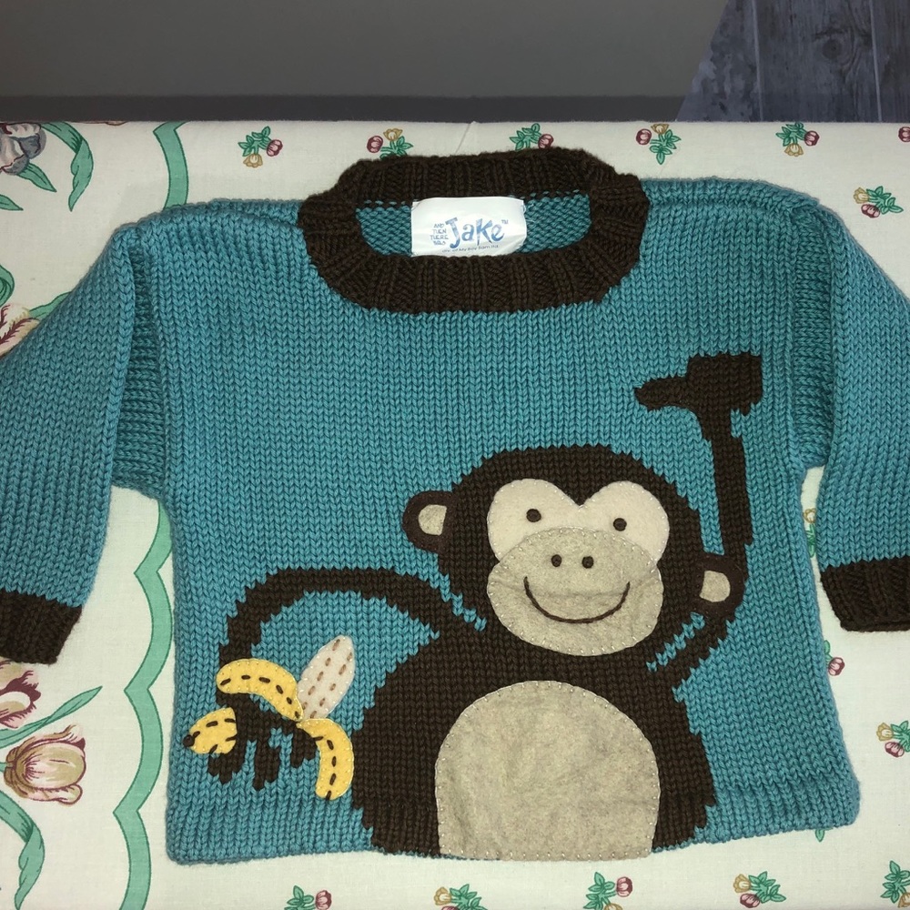NWT Boys Monkey Sweater
